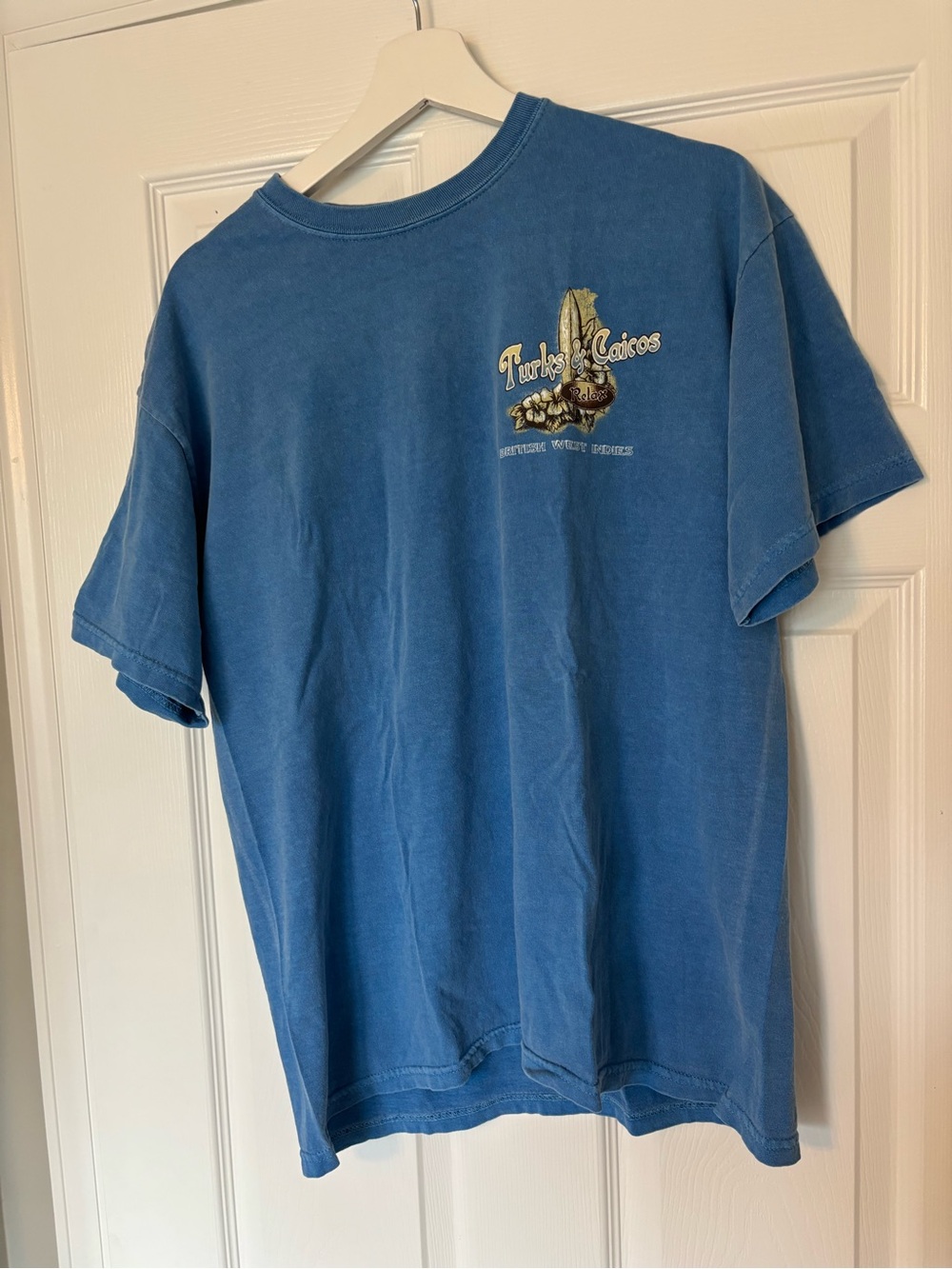Vintage Blue Short-Sleeve Graphic T-Shirt